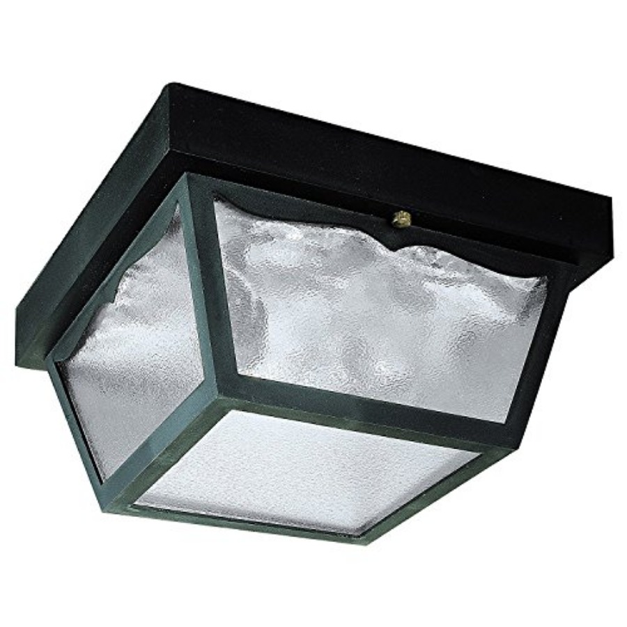 Outdoor Lighting Fixtures - 6682300 โคมไฟติดเพดานแบบสองดวงสำหรับภายนอกอาคารแบบดั้งเดิม วัสดุโพลีโพรพิลีน แผงกระจกฝ้า