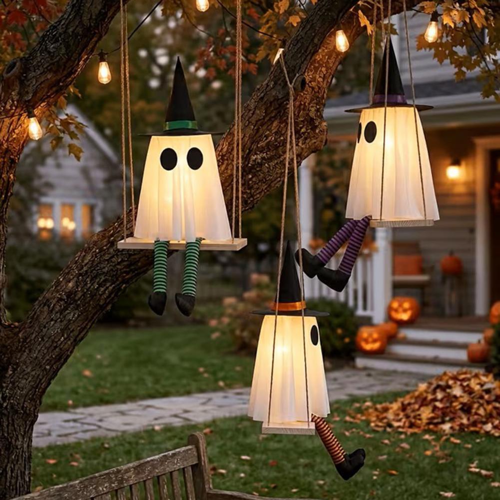Outdoor Lighting Kits - ชุดไฟตกแต่งฮาโลวีน LED ส่องแสงน่ากลัว สำหรับตกแต่งสวนกลางแจ้งและงานปาร์ตี้ในร่ม