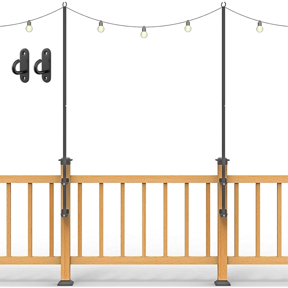 Outdoor Lighting Poles - เสาไฟสตริง 2 ชิ้น - เสาไฟสแตนเลสสูง 6.5
