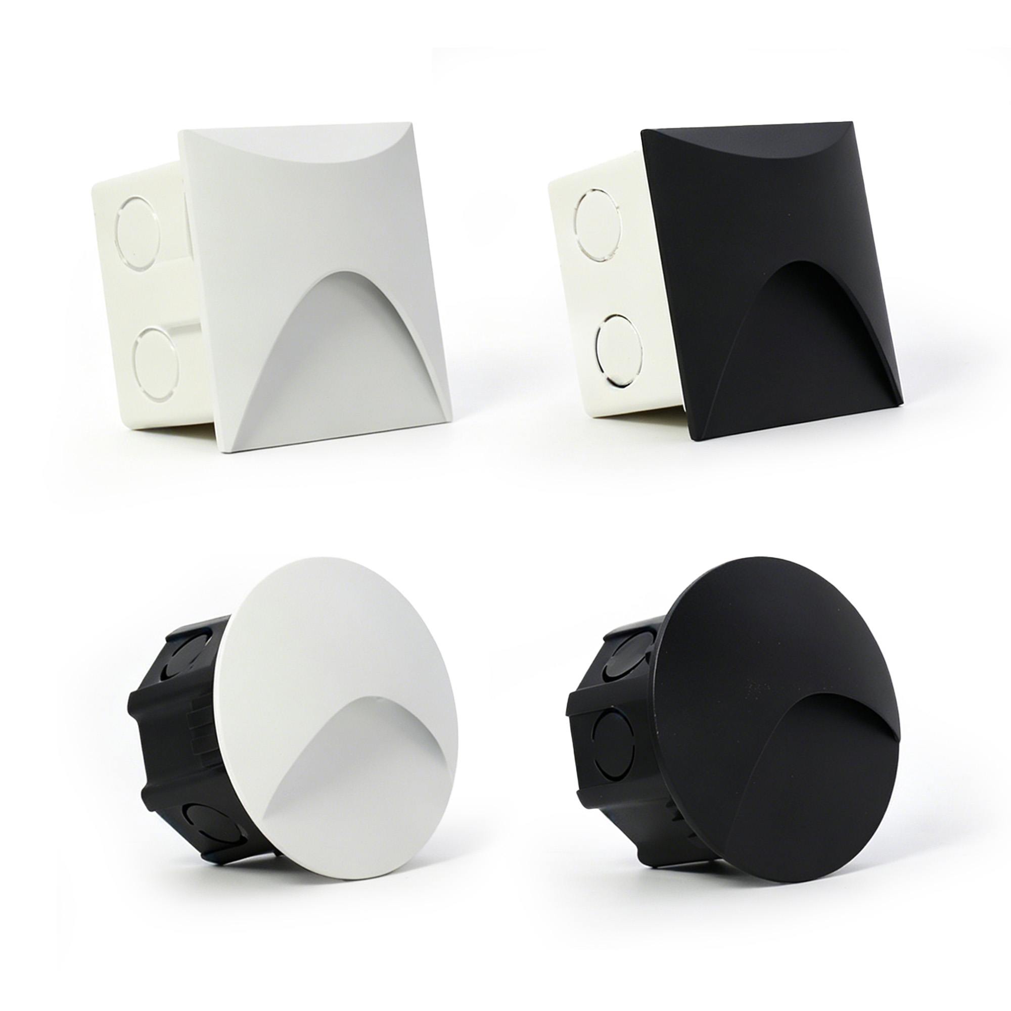 Outdoor Lighting Amazon - ไฟบันได Led ไฟขั้นบันได 3W สแควร์รอบปิดภาคเรียนในร่มกลางแจ้งกันน้ำบันไดโคมไฟติดผนัง LED