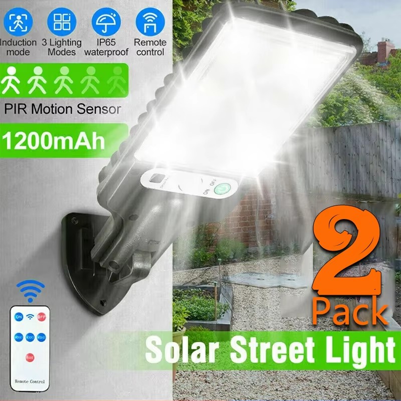 Outdoor Lighting With Sensor - ไฟสวนพลังงานแสงอาทิตย์กลางแจ้งพร้อมเซ็นเซอร์ตรวจจับความเคลื่อนไหวของร่างกายมนุษย์ 3 โหมด สำหรับระเบียง โรงรถ ลานบ้าน