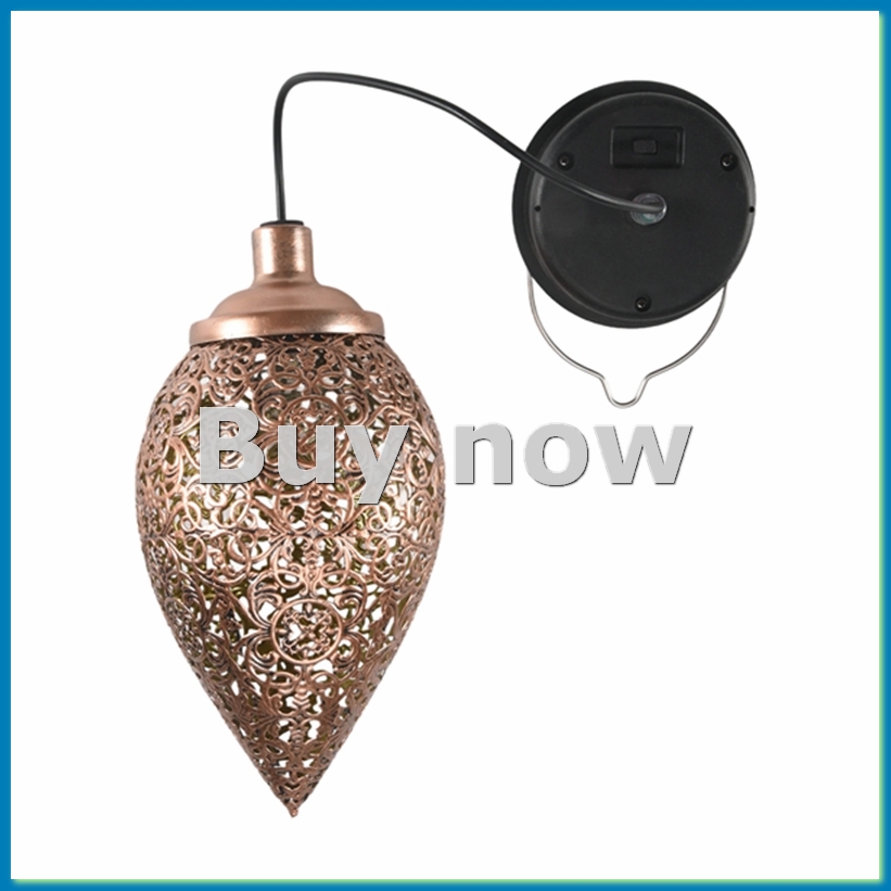Outdoor Lighting Kits - โคมไฟแขวน LED พลังงานแสงอาทิตย์สไตล์โมร็อกโก โคมไฟฉายลายโมร็อกโกแบบย้อนยุค ตกแต่งสวนกลางแจ้ง ชุดไฟประดับตกแต่ง-ABHG