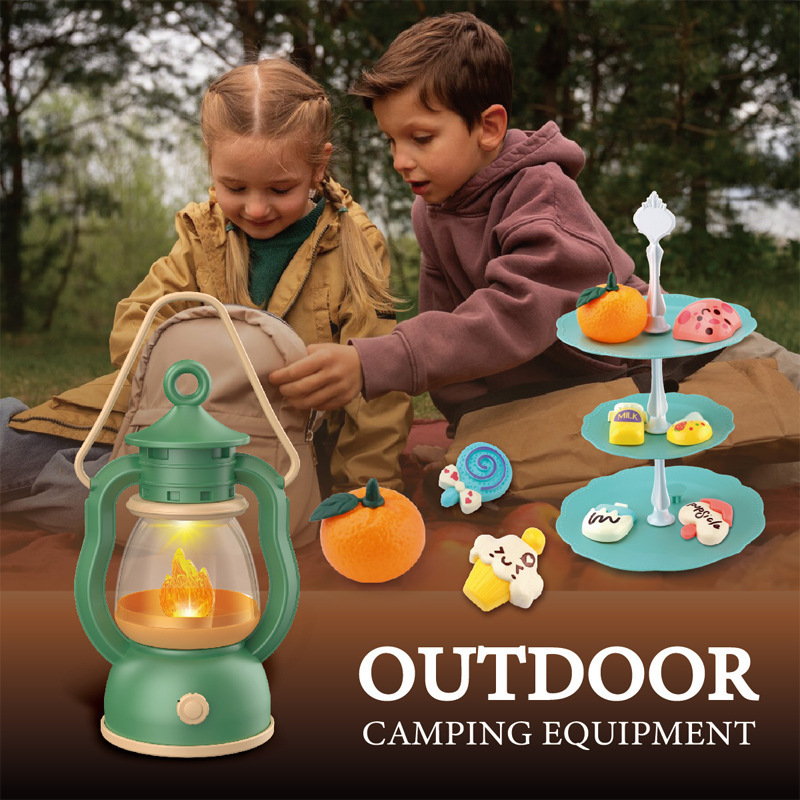 Outdoor Lighting Kits - ชุดตั้งแคมป์สําหรับเด็กแคมป์ไฟแกล้งเล่นของเล่นเด็กวัยหัดเดินสําหรับเด็กผู้ชายพร้อมแสงเสียงพร้อมของเล่นตั้งแคมป์สําหรับเด็กของขวัญในร่มกลางแจ้ง