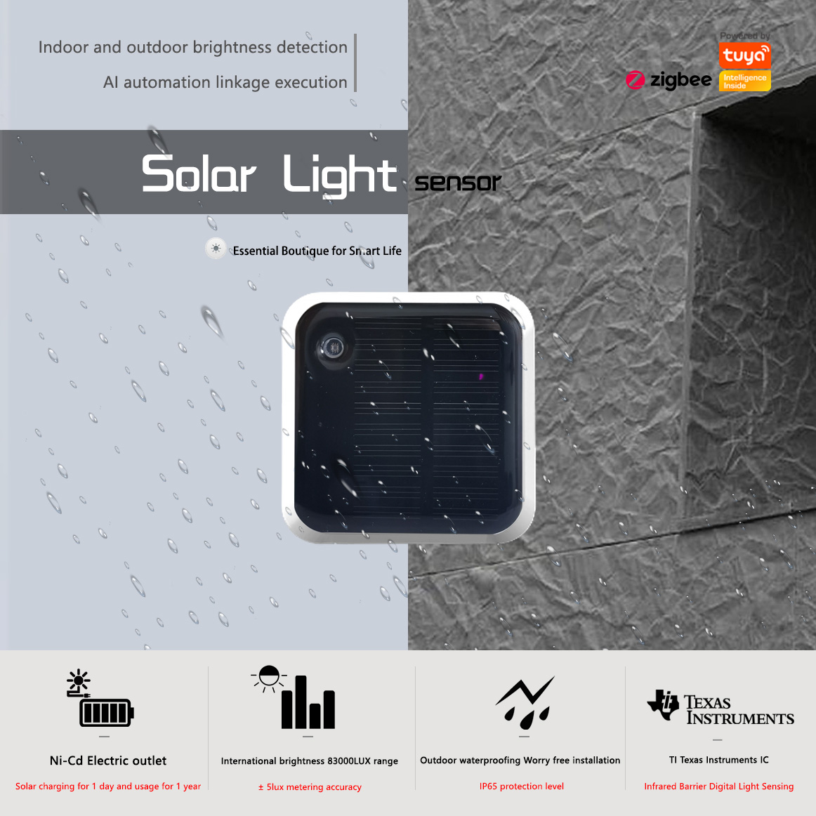 Outdoor Lighting Install - Tuya Zigbee Solar Light Sensor กันน้ํา