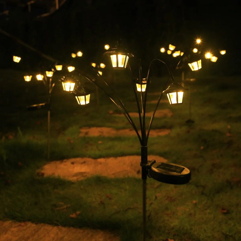 Outdoor Lighting Ground - ไฟประดับสวนพลังงานแสงอาทิตย์แบบใหม่, ไฟ LED วินเทจ 6 ดวง