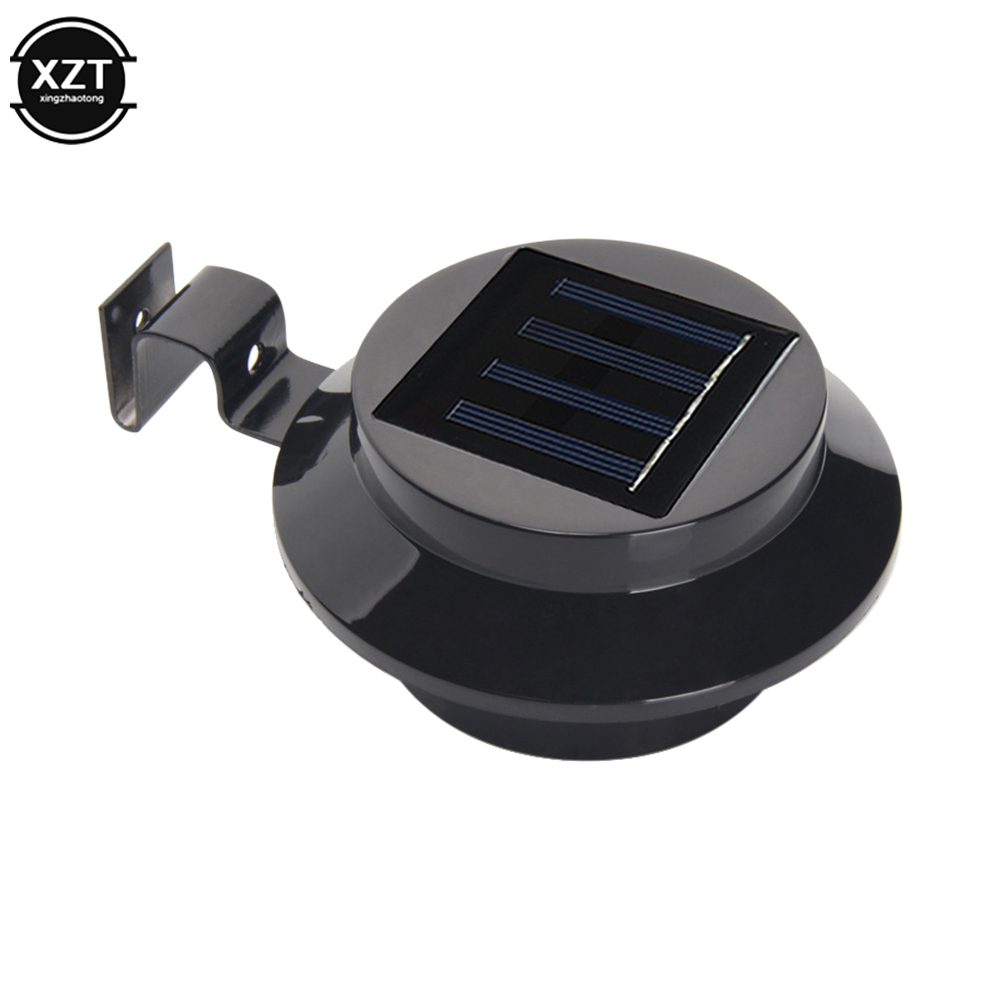 Solar Wall Sconce - โคมไฟสนามพลังงานแสงอาทิตย์แบบเหนี่ยวนำ, โคมไฟ LED 3ดวงโคมไฟรั้วรางน้ำทรงกลมโคมไฟไฟภายนอกอาคารติดผนังสำหรับสวนตกแต่งกลางแจ้ง