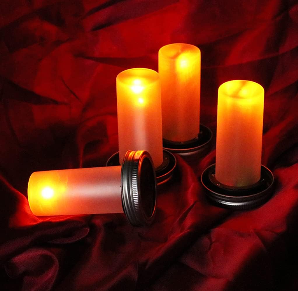 Fire Torch Solar - ไฟ LED รูปทรงโหลแก้ว ฝาปิดแบบยิปซัม ให้แสงสว่างแบบเปลวไฟ ใช้พลังงานแสงอาทิตย์