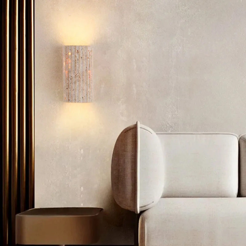 สีเหลือง Travertine หินโคมไฟติ - Outdoor Lighting Amazon บทวิจารณ์และราคา