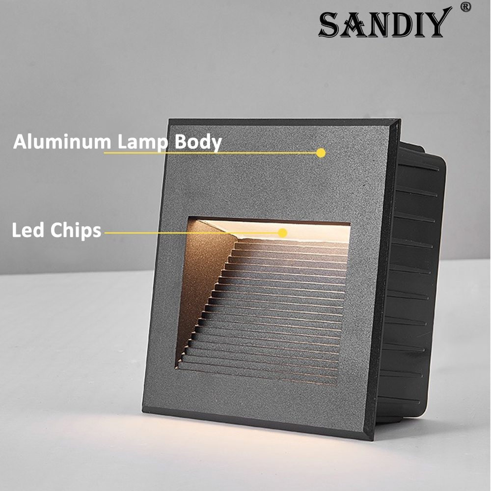 โคมไฟติดผนังภายนอกแบบฝัง SANDI - Outdoor Lighting Amazon บทวิจารณ์และราคา