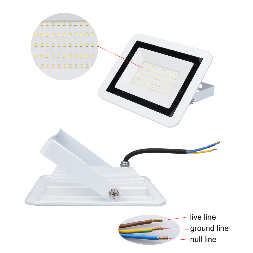 สปอตไลท์ LED สีขาวแบบบางพิเศษไ - Outdoor Lighting Amazon บทวิจารณ์และราคา