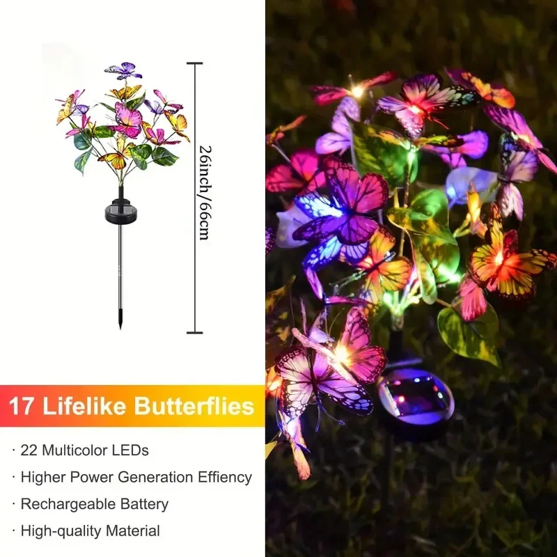 พลังงานแสงอาทิตย์ LED สวนผีเสื - Outdoor Lighting Traditional บทวิจารณ์และราคา