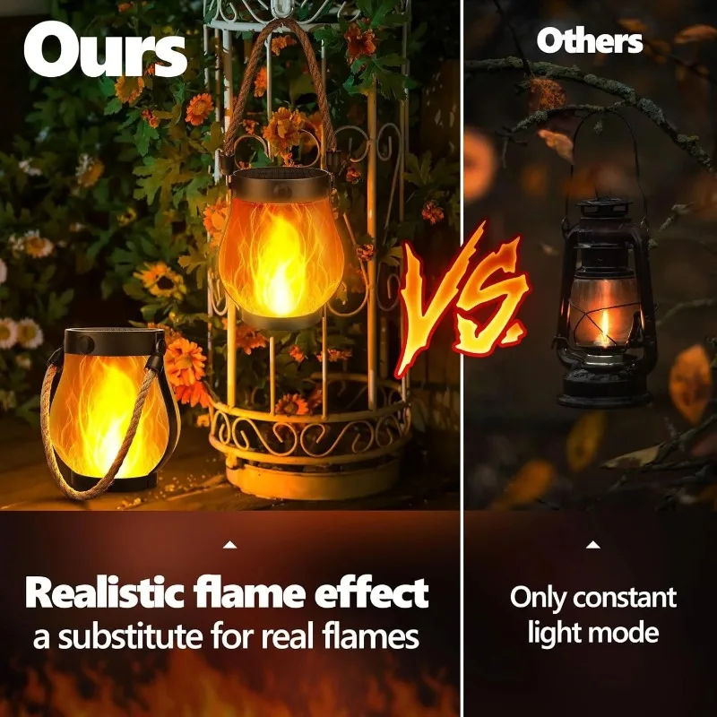 โคมไฟเชือกแบบโหลแก้วลายเปลวไฟพ - Fire Torch Solar บทวิจารณ์และราคา