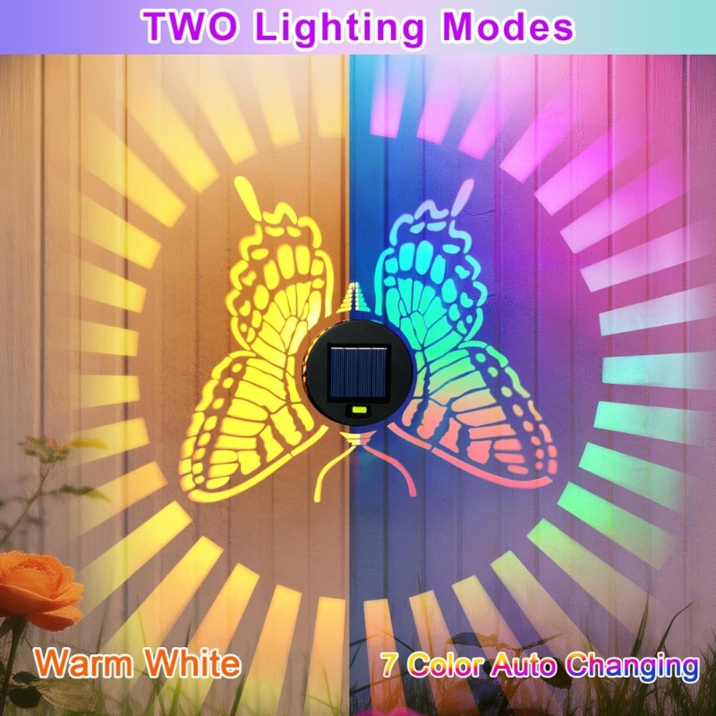 ไฟตกแต่งรูปผีเสื้อพลังงานแสงอา - Solar Wall Sconce บทวิจารณ์และราคา