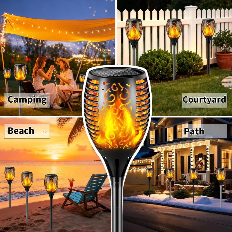 ไฟฉาย LED พลังงานแสงอาทิตย์แบบ - Fire Torch Solar บทวิจารณ์และราคา