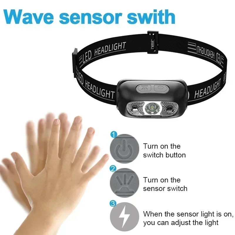 ไฟฉายคาดศีรษะแบบพกพา LED เซนเซ - Outdoor Lighting With Sensor บทวิจารณ์และราคา