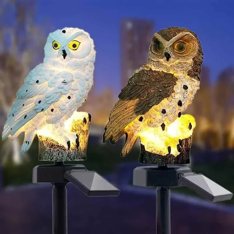 โคมไฟนกฮูกพลังงานแสงอาทิตย์สำห - Outdoor Lighting Traditional บทวิจารณ์และราคา