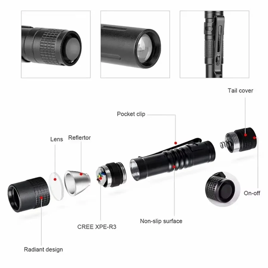 ไฟฉาย LED พกพาขนาดเล็กพิเศษ สว - Outdoor Lighting Fixtures บทวิจารณ์และราคา