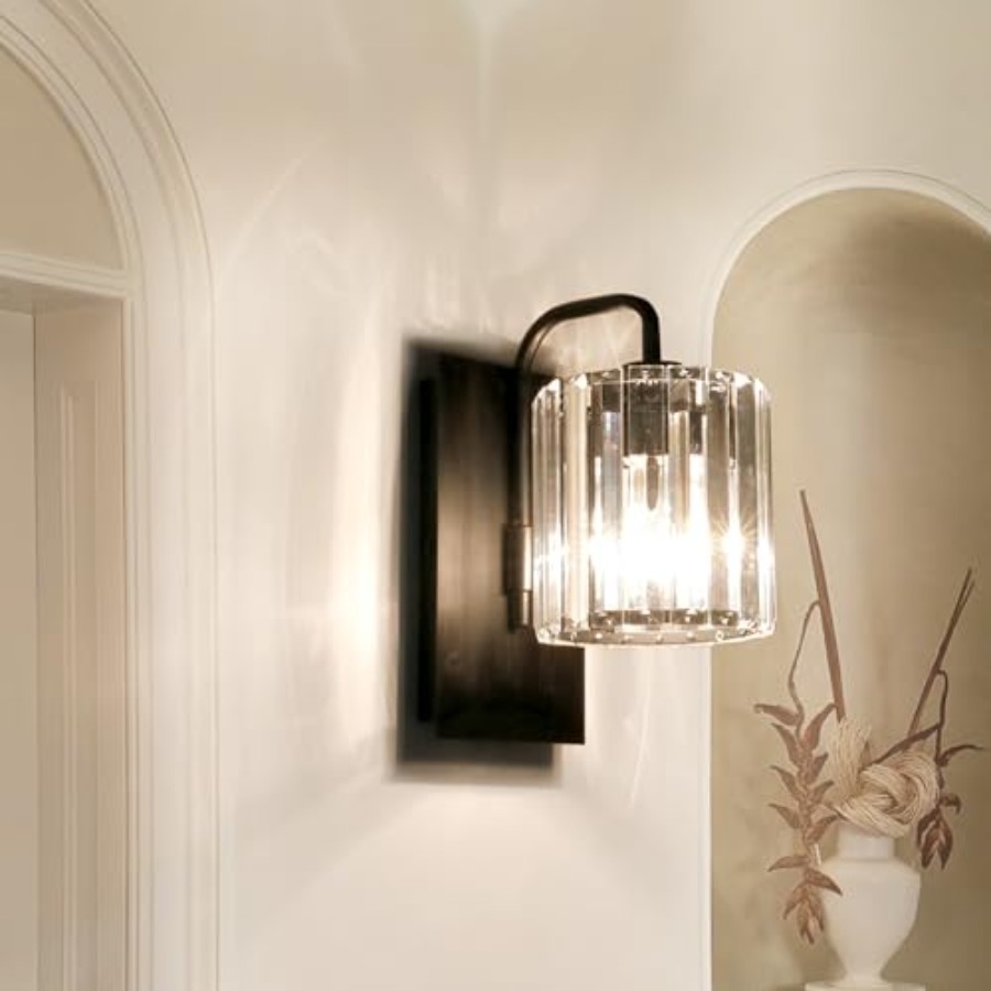 โคมไฟติดผนังคริสตัล, โคมไฟติดผ - Solar Wall Sconce บทวิจารณ์และราคา