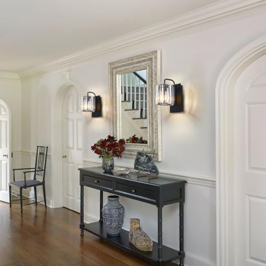 โคมไฟติดผนังคริสตัล, โคมไฟติดผ - Solar Wall Sconce บทวิจารณ์และราคา