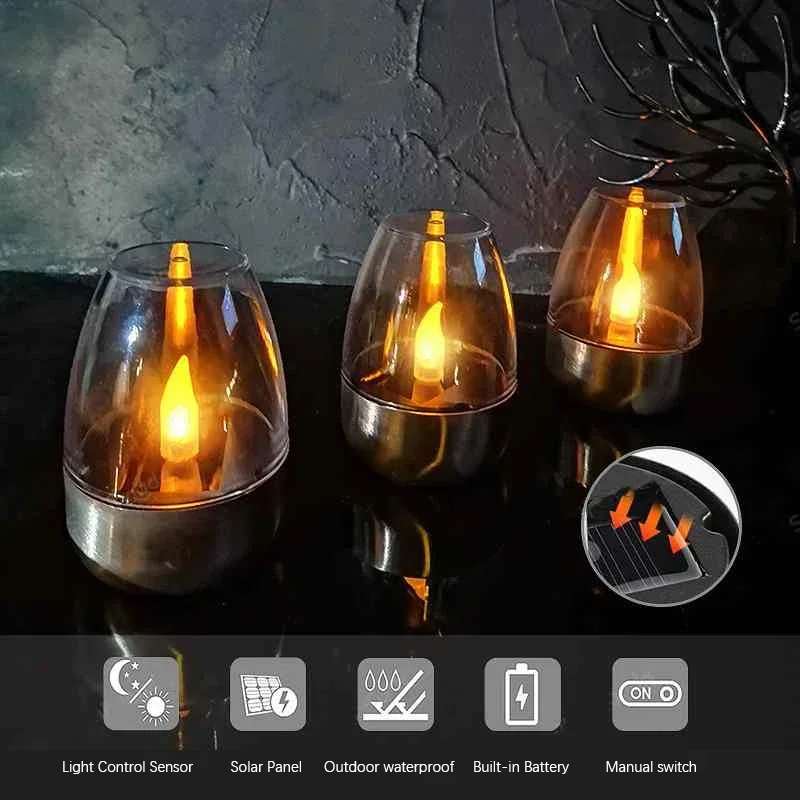 LED สแตนเลสไฟเทียนพลังงานแสงอา - Outdoor Lighting Traditional บทวิจารณ์และราคา