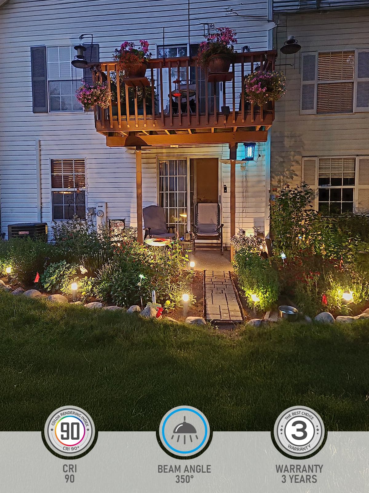 8Pcs LED กลางแจ้งสวนไฟสนามหญ้า - Outdoor Lighting Install บทวิจารณ์และราคา