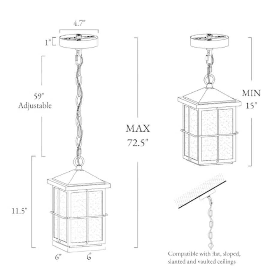 โคมไฟแขวนกลางแจ้ง, โคมไฟเพดานส - Outdoor Lighting Fixtures บทวิจารณ์และราคา