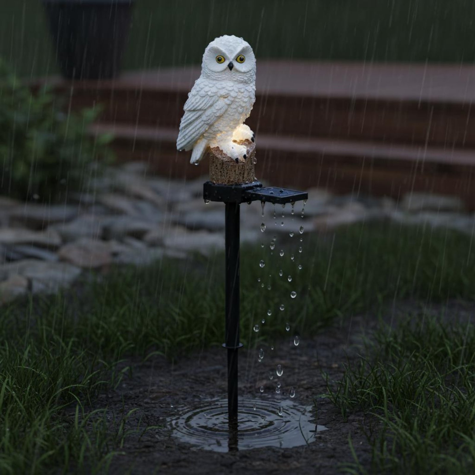 ไฟรูปนกฮูกพลังงานแสงอาทิตย์ ไฟ - Outdoor Lighting Install บทวิจารณ์และราคา