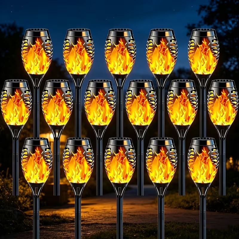 12LED พลังงานแสงอาทิตย์เปลวไฟไ - Fire Torch Solar บทวิจารณ์และราคา