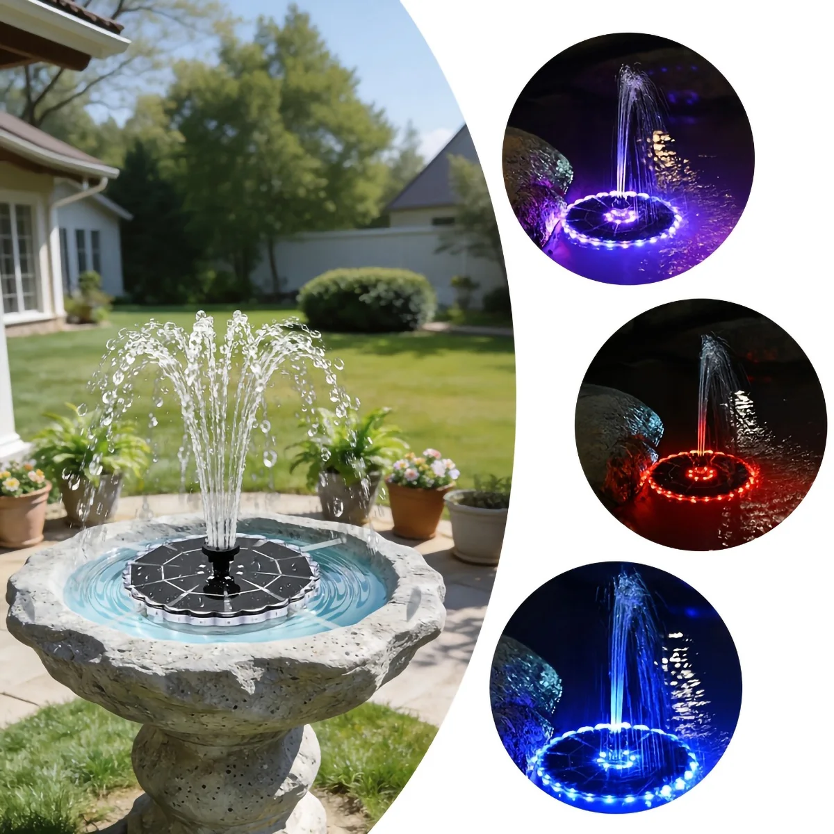 น้ำพุพลังงานแสงอาทิตย์ 3.5W สำ - Outdoor Lighting Kits บทวิจารณ์และราคา
