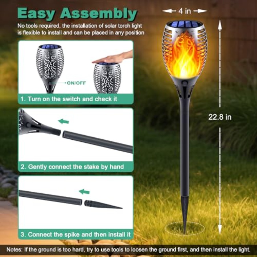 ไฟฉายพลังงานแสงอาทิตย์พร้อมเปล - Fire Torch Solar บทวิจารณ์และราคา