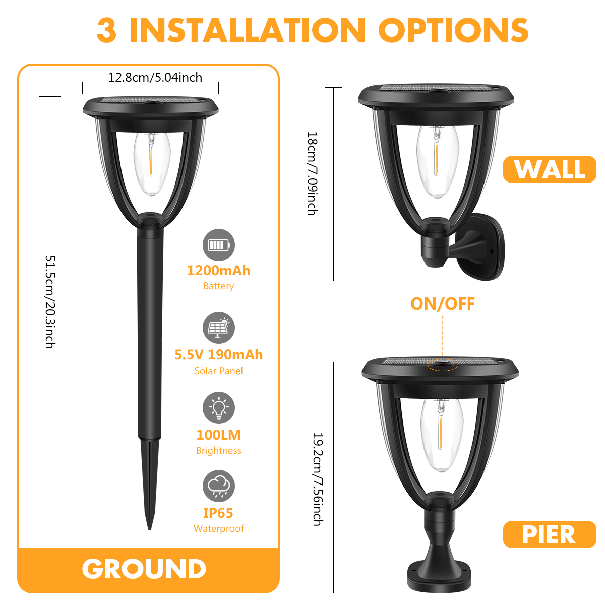 ไฟพลังงานแสงอาทิตย์ โคมไฟพลังง - Outdoor Lighting Install บทวิจารณ์และราคา