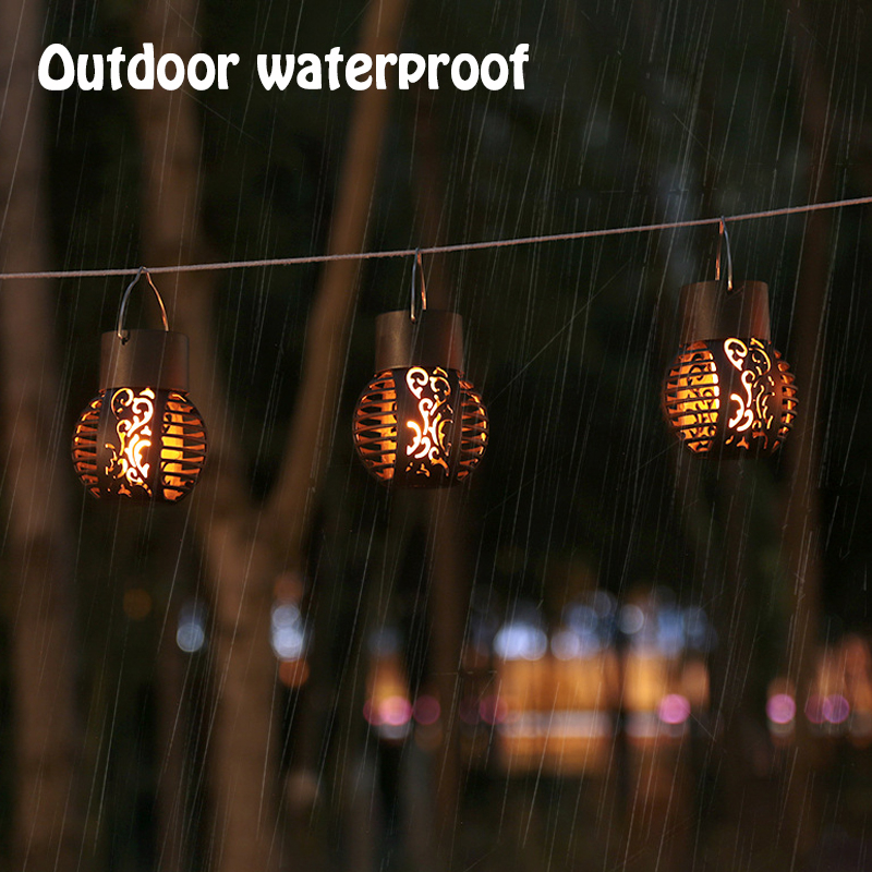โคมไฟ LED ไฟแสงอาทิตย์สวนกลางแ - Fire Torch Solar บทวิจารณ์และราคา