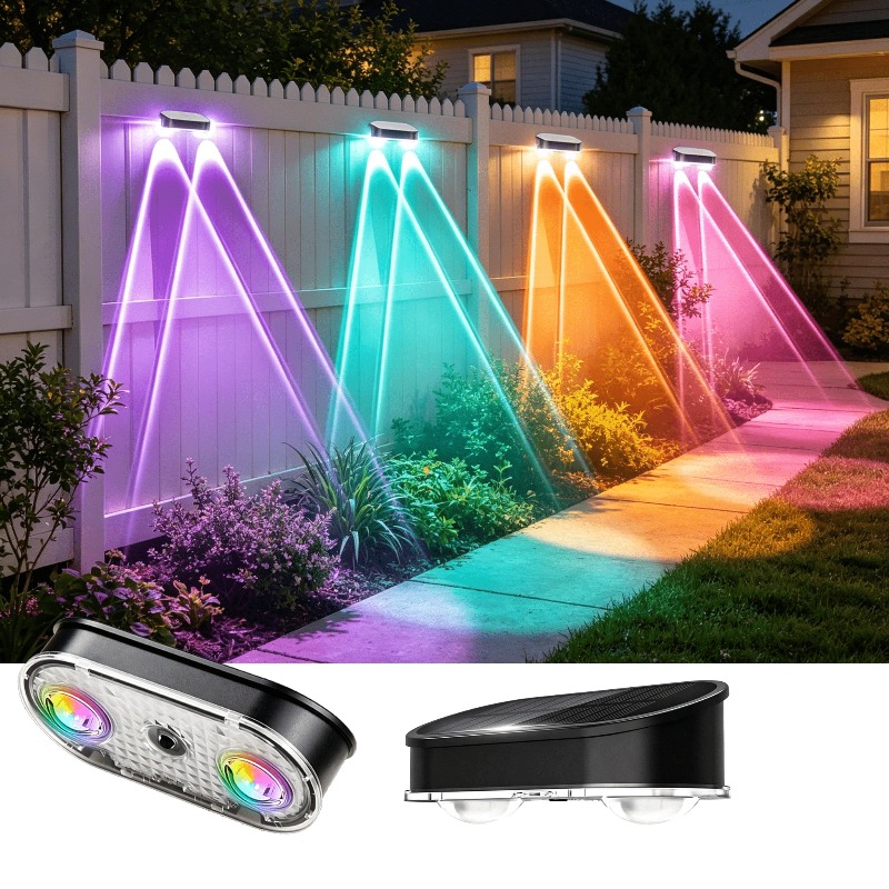 ไฟรั้วโซลาร์เซลล์ RGB IP44, 8  - Outdoor Lighting Amazon บทวิจารณ์และราคา