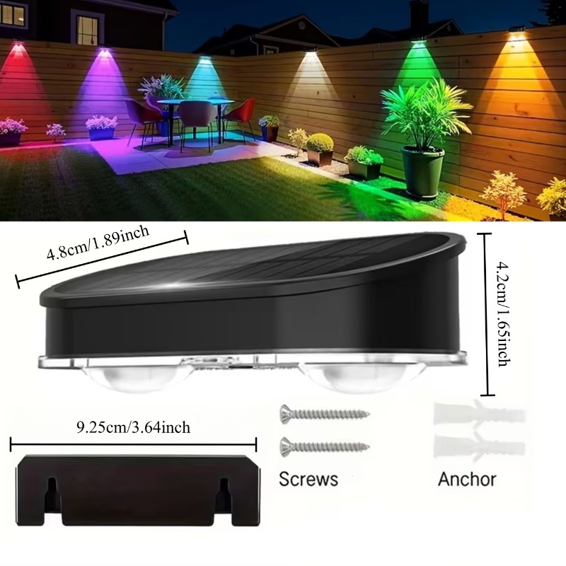 ไฟรั้วโซลาร์เซลล์ RGB IP44, 8  - Outdoor Lighting Amazon บทวิจารณ์และราคา