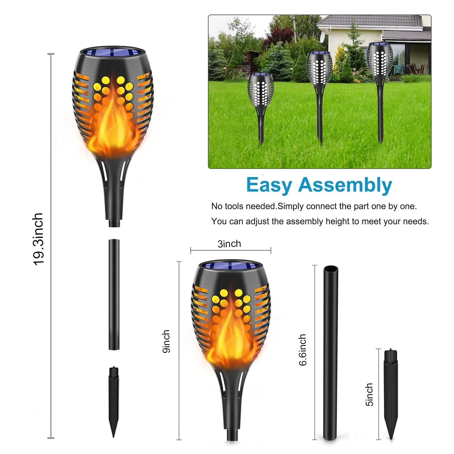 1-10Pack พลังงานแสงอาทิตย์เปลว - Fire Torch Solar บทวิจารณ์และราคา