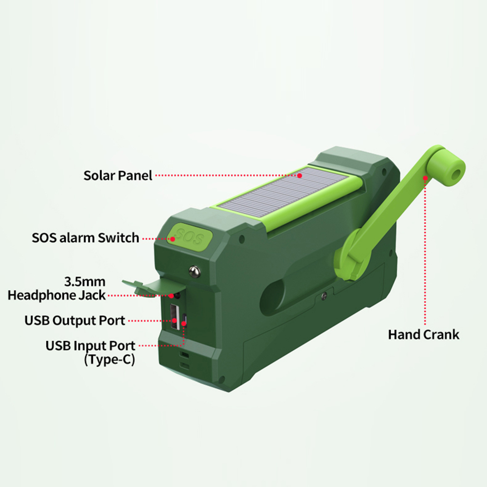 10000mAh วิทยุมัลติฟังก์ชั่นกั - Outdoor Lighting Kits บทวิจารณ์และราคา