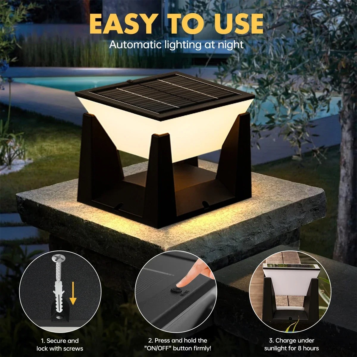 ไฟติดผนังภายนอก LED กันน้ำ IP6 - Solar Wall Sconce บทวิจารณ์และราคา
