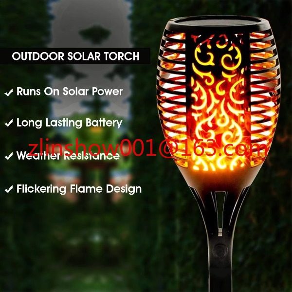 ไฟตกแต่งสวนกลางแจ้ง 96 LED พลั - Fire Torch Solar บทวิจารณ์และราคา
