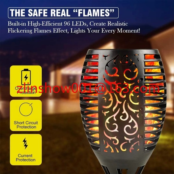 ไฟตกแต่งสวนกลางแจ้ง 96 LED พลั - Fire Torch Solar บทวิจารณ์และราคา