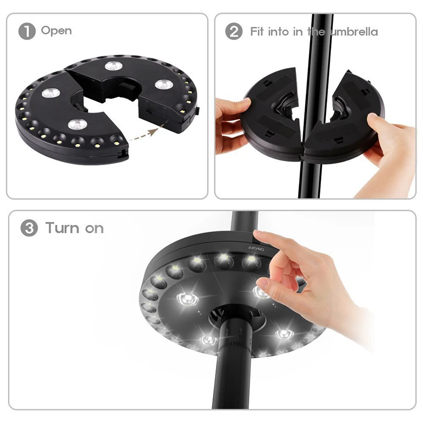 ไฟเสาร่มที่สว่างมากไฟ LED 28ดว - Outdoor Lighting Poles บทวิจารณ์และราคา