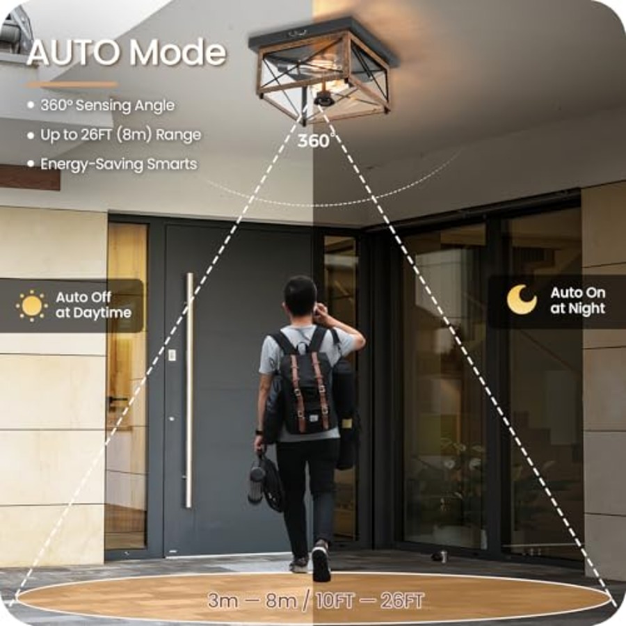 โคมไฟเพดานภายนอกพร้อมเซ็นเซอร์ - Outdoor Lighting With Sensor บทวิจารณ์และราคา
