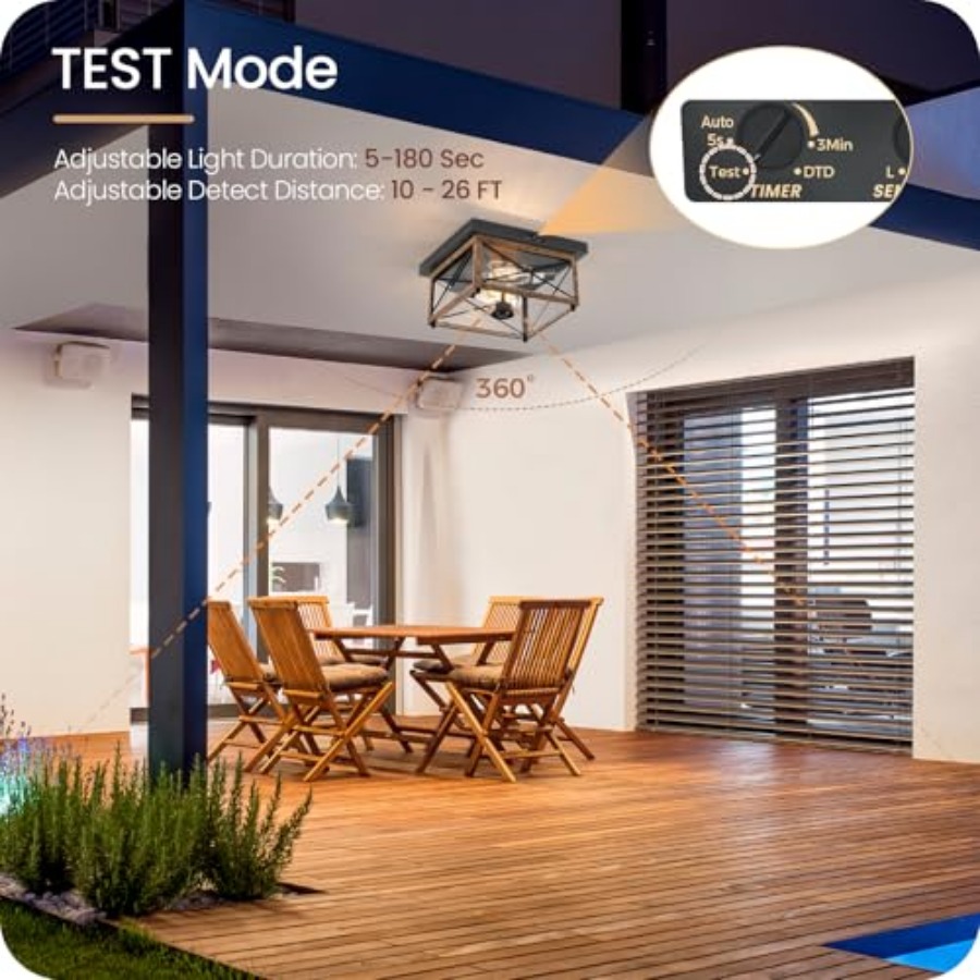 โคมไฟเพดานภายนอกพร้อมเซ็นเซอร์ - Outdoor Lighting With Sensor บทวิจารณ์และราคา