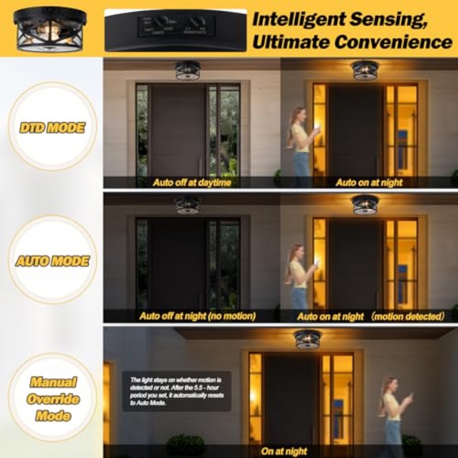 ไฟเพดานกลางแจ้งแบบมีเซ็นเซอร์ต - Outdoor Lighting With Sensor บทวิจารณ์และราคา
