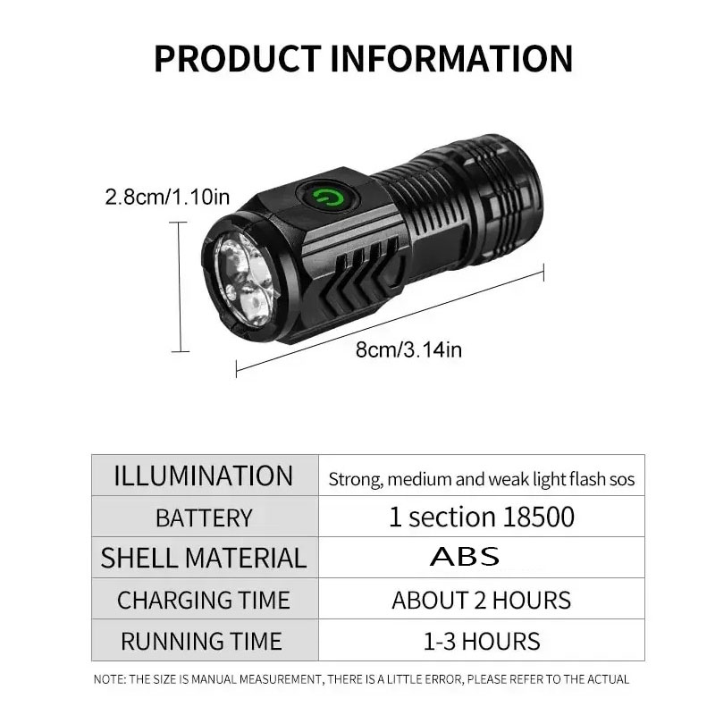 ไฟฉายมินิ 3LED พร้อมคลิปหนีบปา - Outdoor Lighting Fixtures บทวิจารณ์และราคา