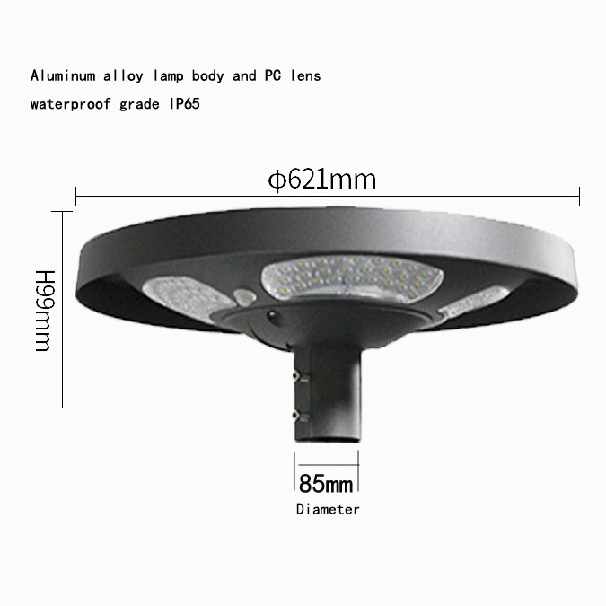 ไฟถนนโซลาร์เซลล์ LED รูปทรง UF - Outdoor Lighting With Sensor บทวิจารณ์และราคา