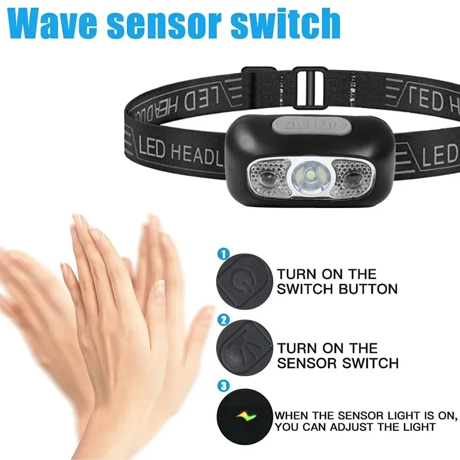 ไฟฉายคาดศีรษะแบบพกพา LED เซ็นเ - Outdoor Lighting With Sensor บทวิจารณ์และราคา