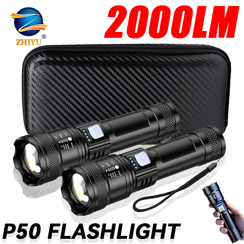 ไฟฉาย LED ยุทธวิธี 2000LM ชาร์ - Outdoor Lighting Fixtures บทวิจารณ์และราคา