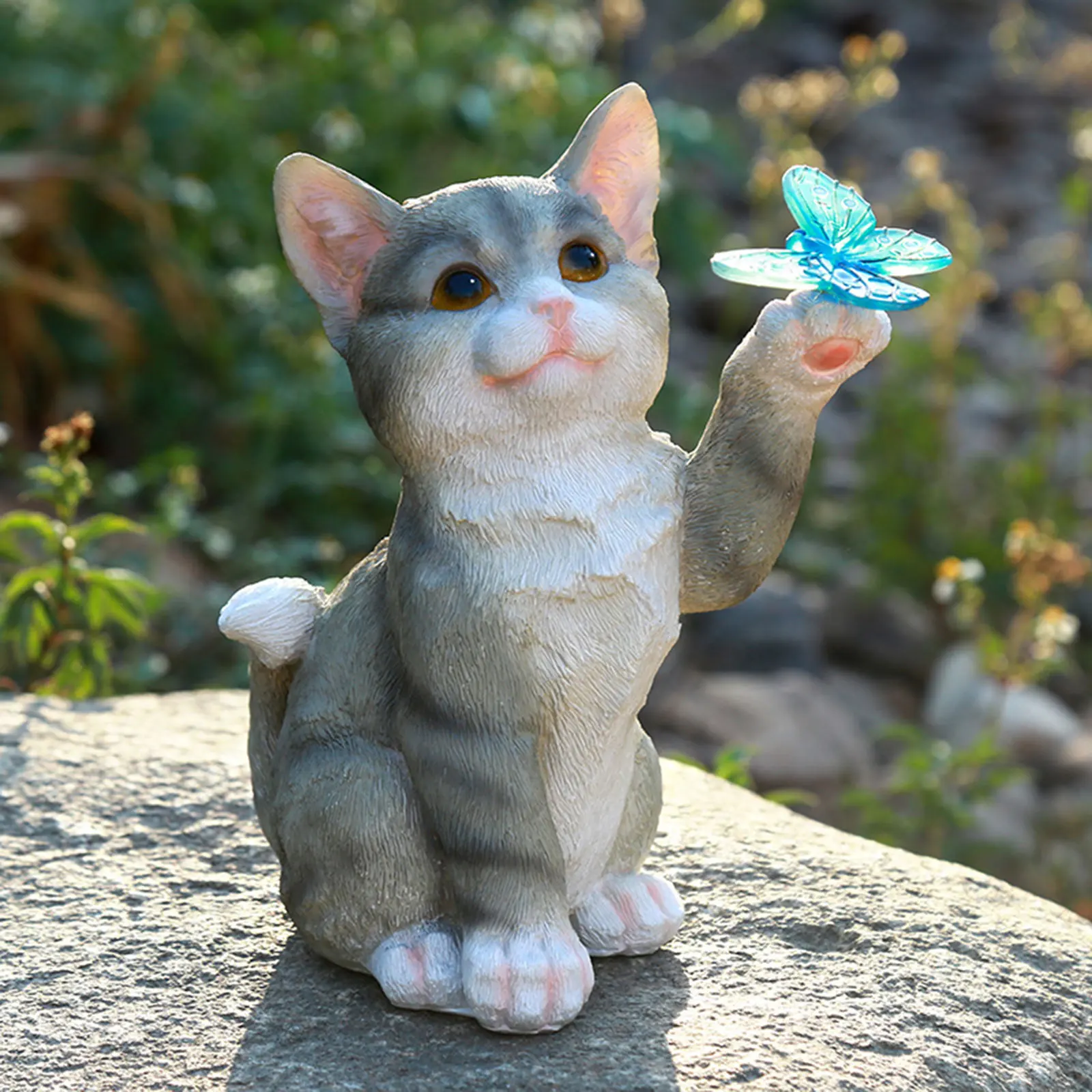 กลางแจ้งแมวประติมากรรมFigurine - Outdoor Lighting Traditional บทวิจารณ์และราคา