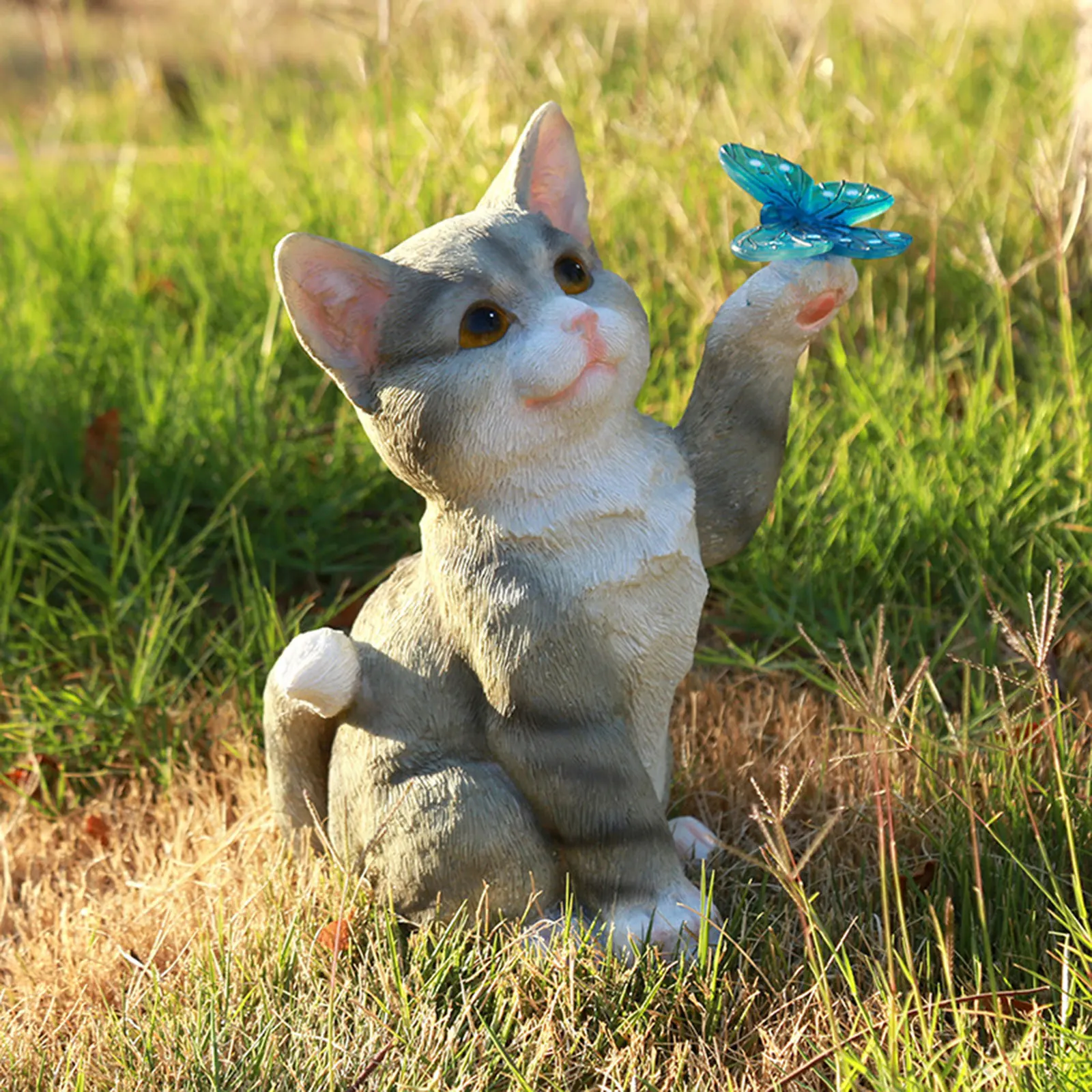 กลางแจ้งแมวประติมากรรมFigurine - Outdoor Lighting Traditional บทวิจารณ์และราคา